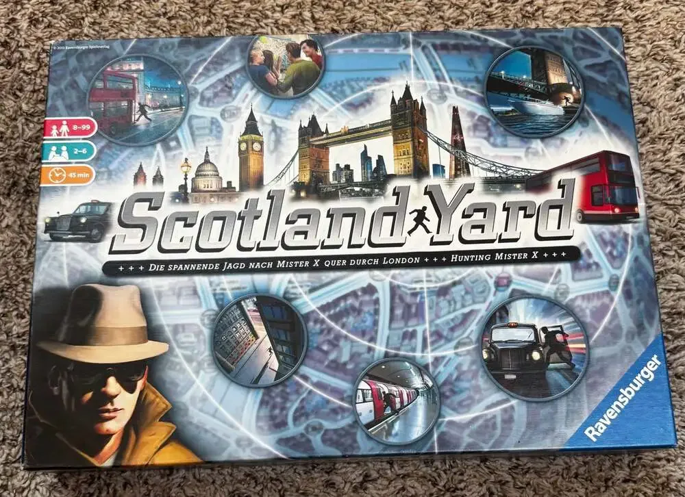Ravensburger Scotland Yard Hunting Mister X Board Game COMPLETE 8+ 2-6 players